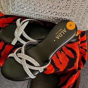 Alda Rhinestone black Sandals